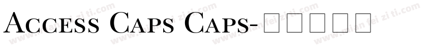 Access Caps Caps字体转换